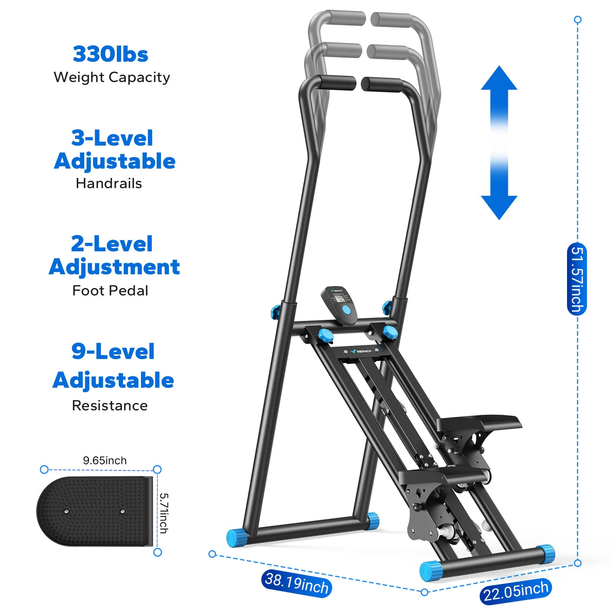 MERACH Foldable Stair Stepper for Full Body Home Workout
