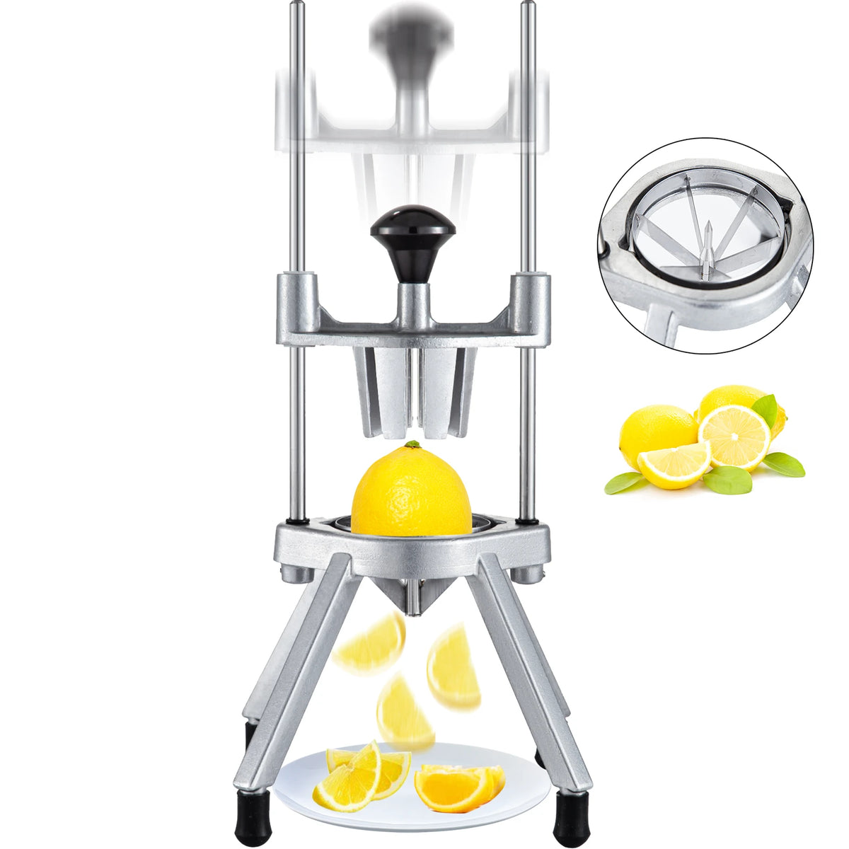SucceBuy Commercial Lemon Lime Wedge Slicer for Fruits and Vegetables