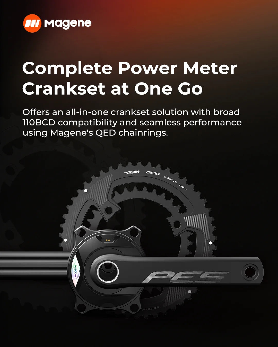 Magene P515 Road Bike Power Meter Crankset Left Right Balance