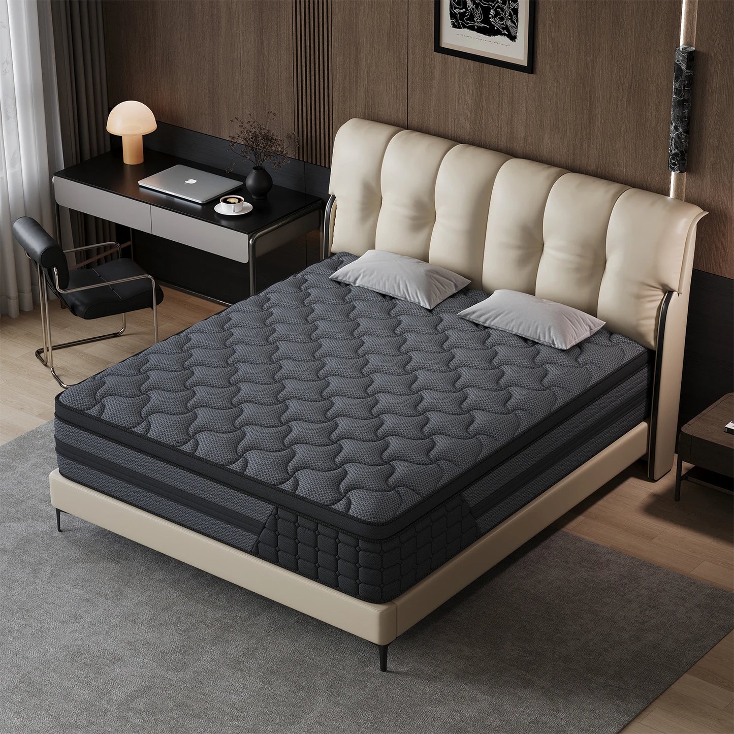 Firm Hybrid Gel Memory Foam Innerspring Mattress In A Box