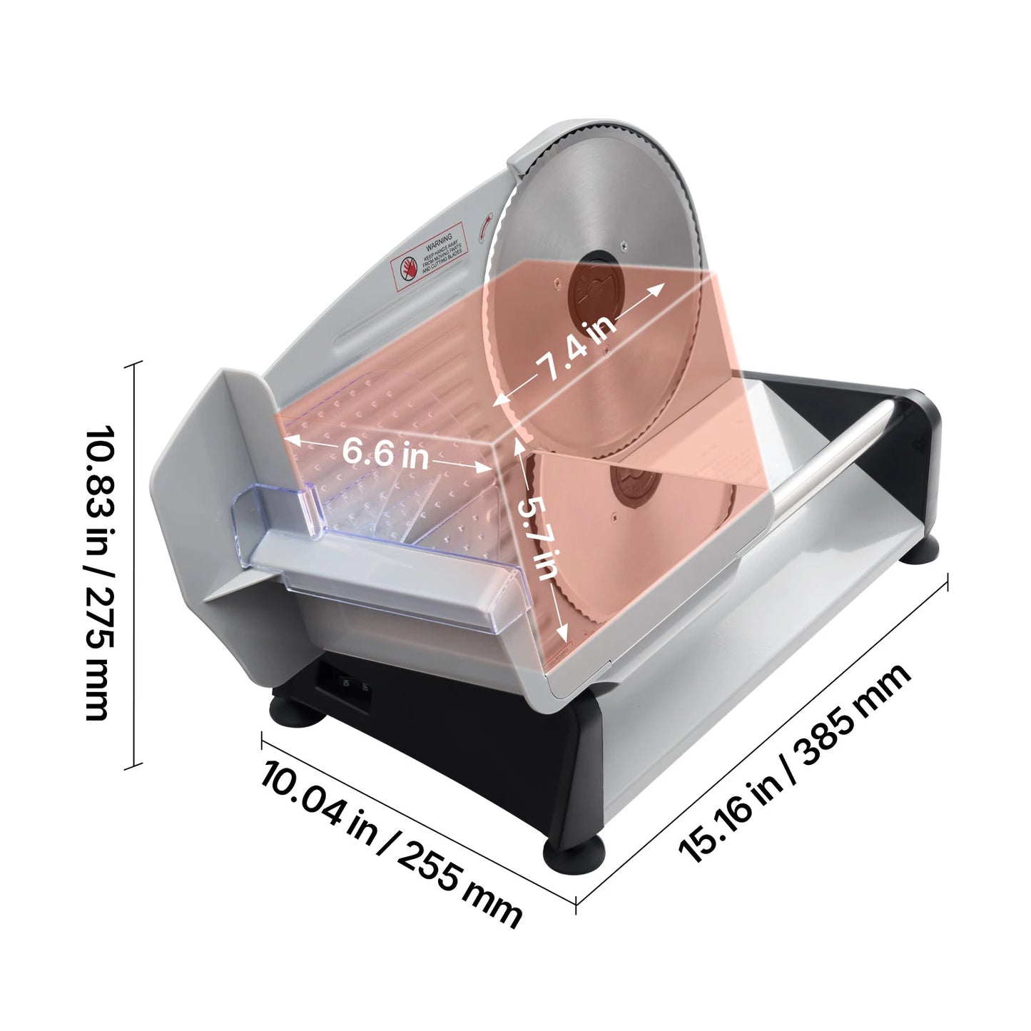 SucceBuy Electric Deli Slicer With Two SUS420 Blades
