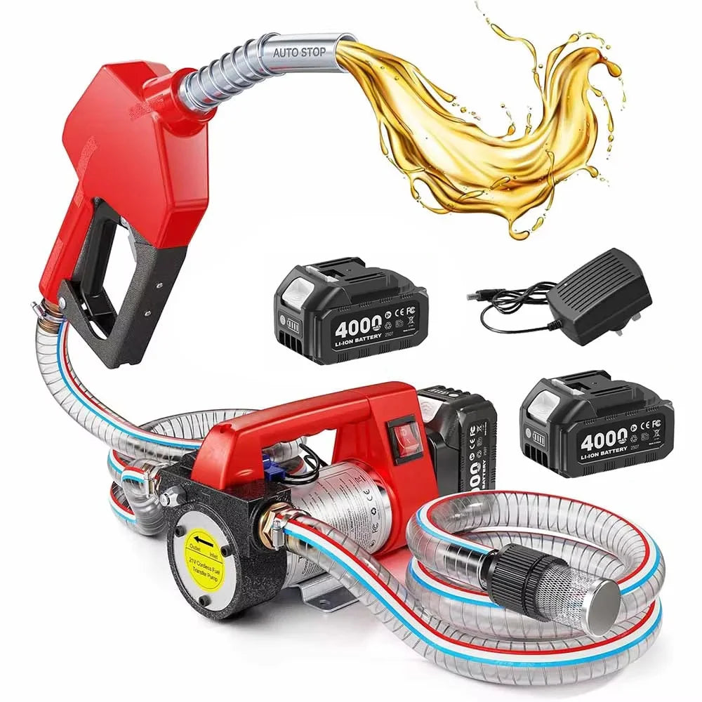 Taskstar Cordless Fuel Transfer Pump 12GPM Kit With 21V Battery