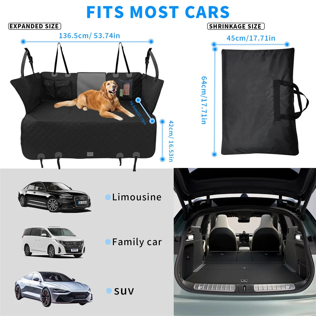 BINGOPAW Waterproof Dog Car Seat Cover Hammock With Seat Extender