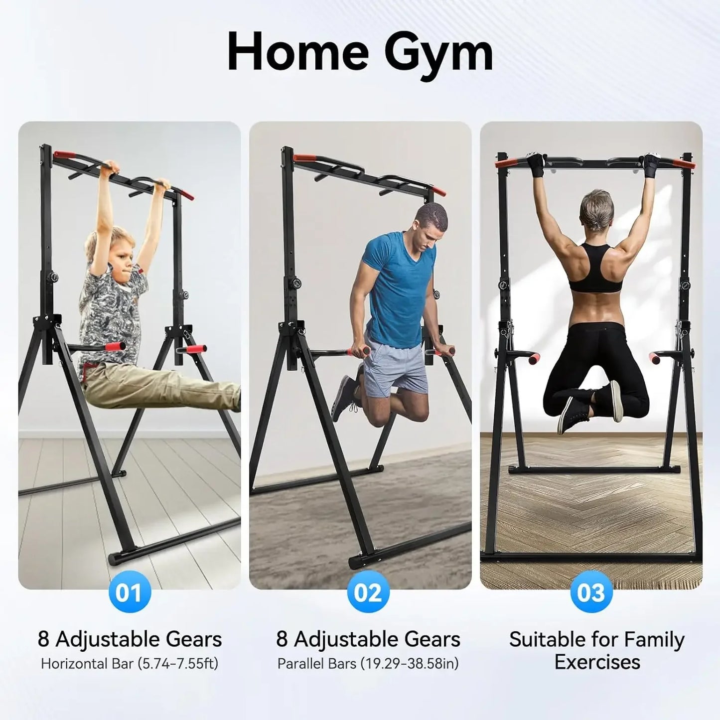Power Tower Pull Up Bar Dip Station For Residential Gym