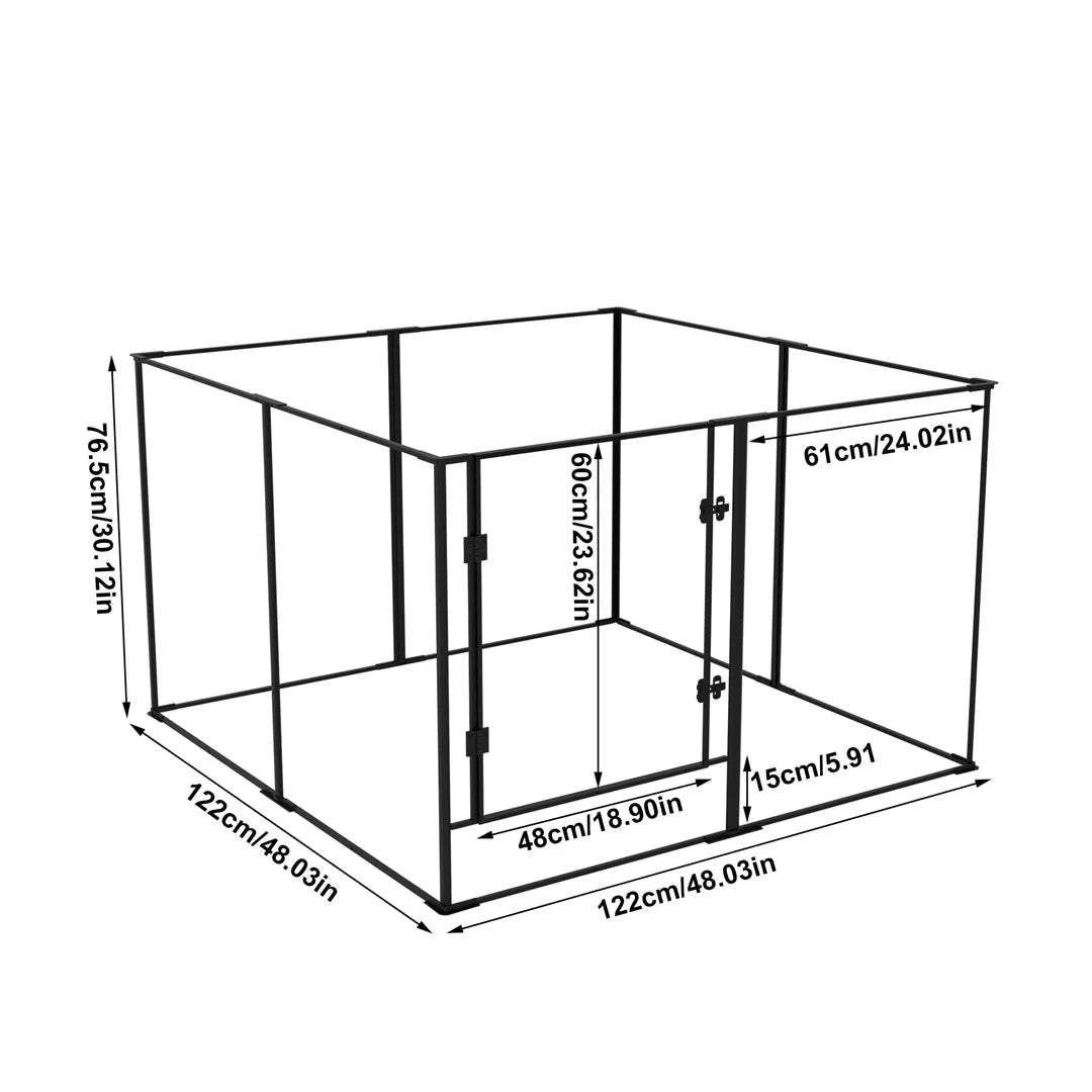 BINGOPAW 8 Panel Acrylic Dog Playpen Indoor Exercise