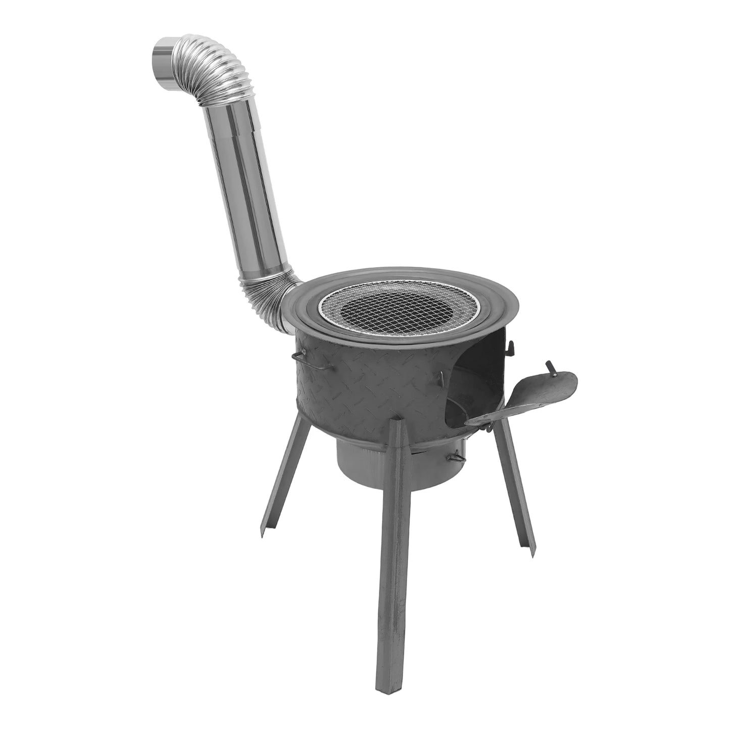 Bymaocar Wood Burning Outdoor Camp Stove With Three Burner Rings