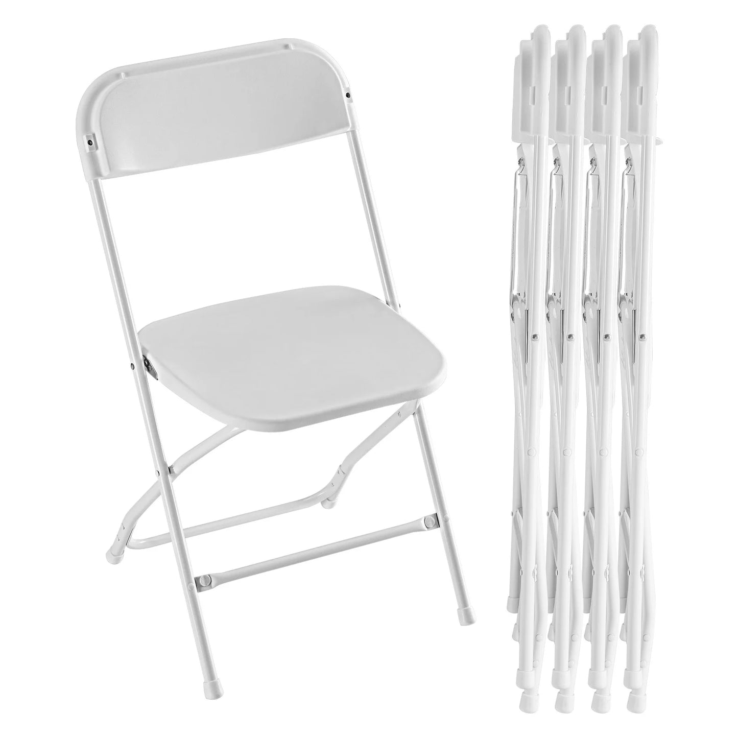 JHK Plastic Folding Chair 4/6 Pack 330 Lb Load Capacity