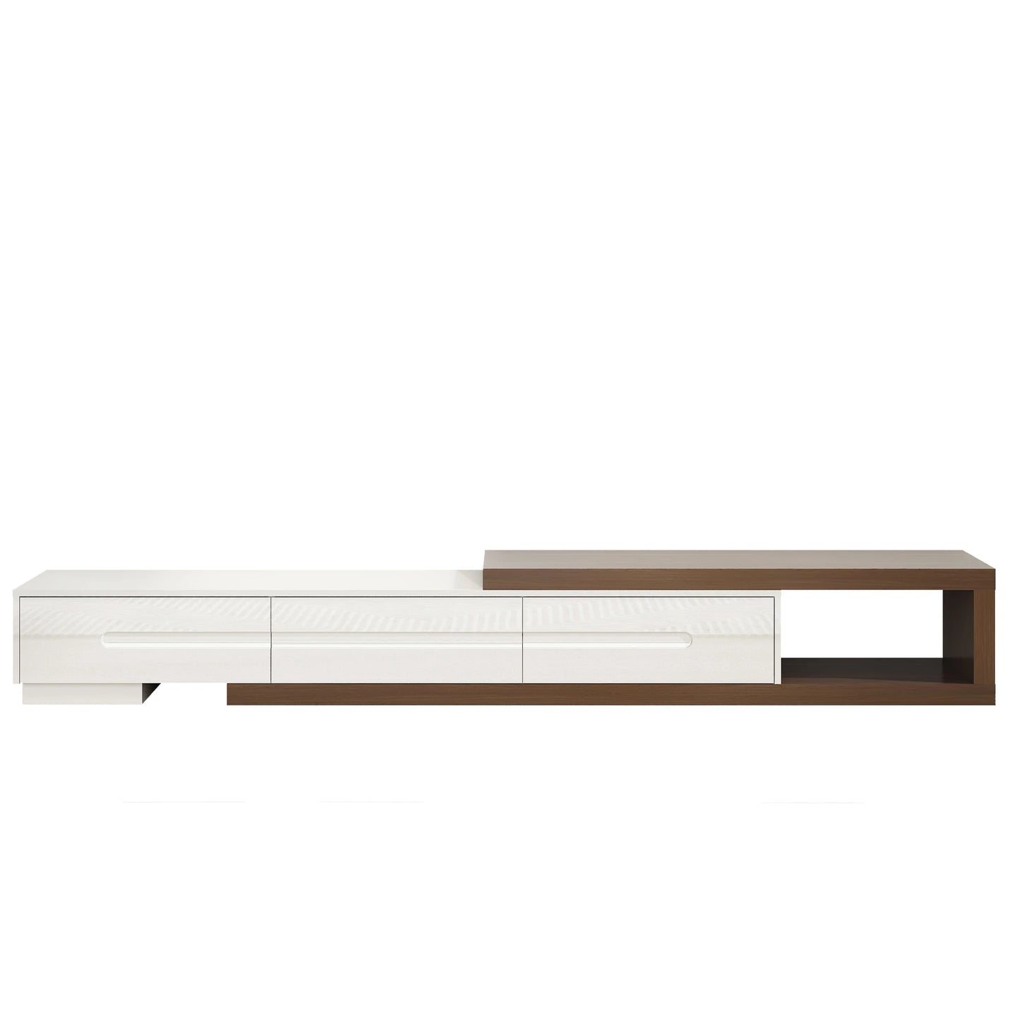 QiaoShiRen Extendable TV Stand And Media Console With Drawers