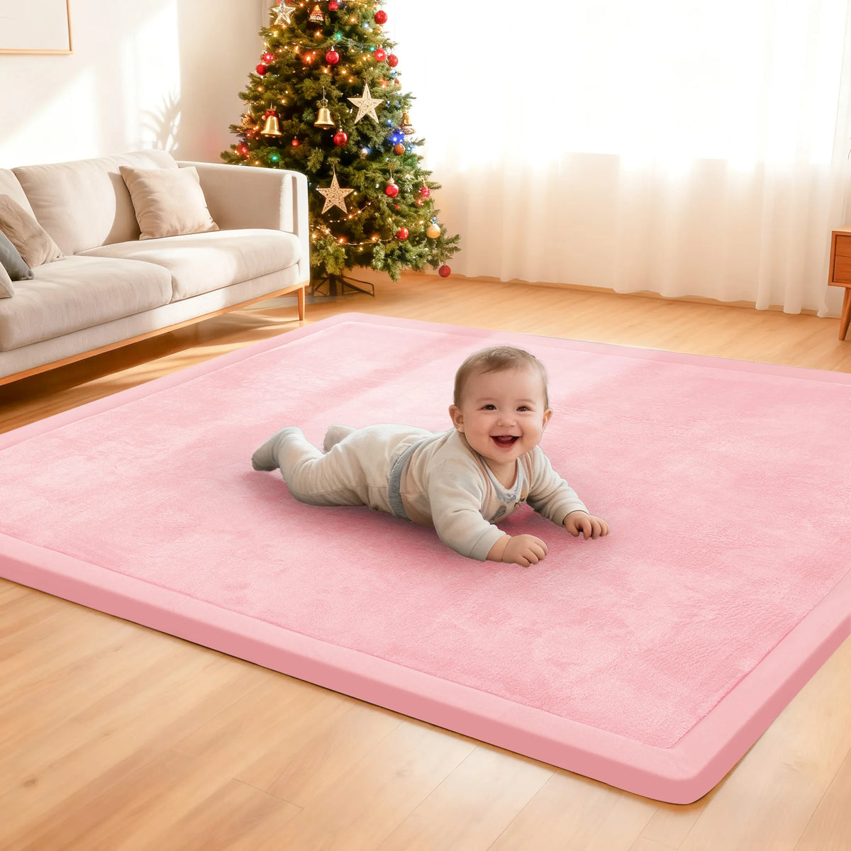 Huloo Sleep Soft Baby Play Mat for Nursery Tummy Time