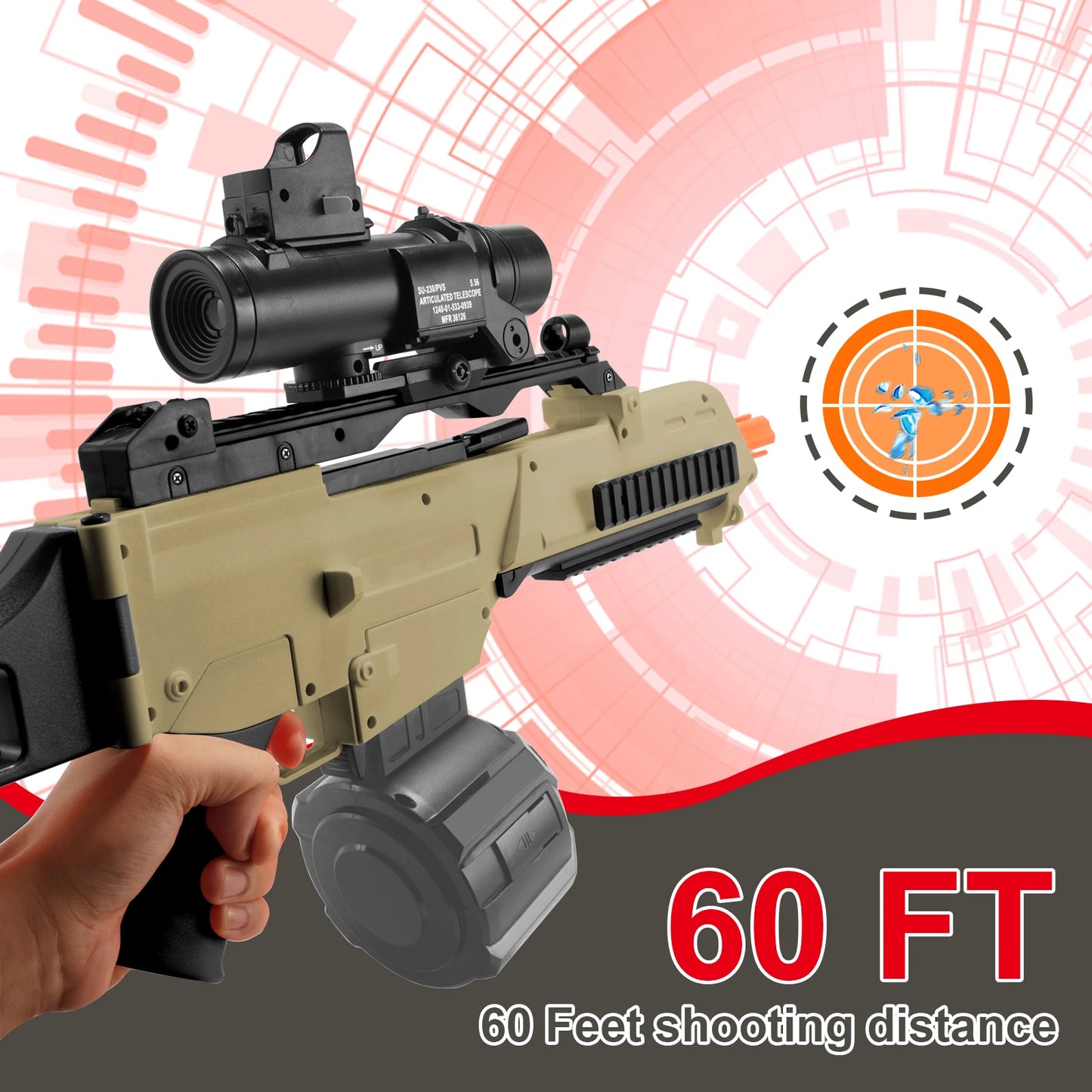 EY G36C Electric Gel Ball Blaster Dual Mode Toy Rifle