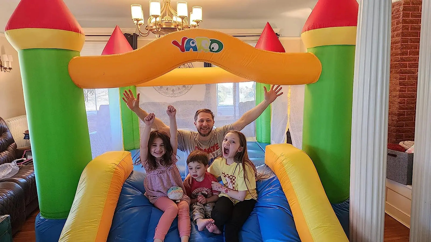 Yard Inflatable Bounce House With Slide For Kids Outdoors