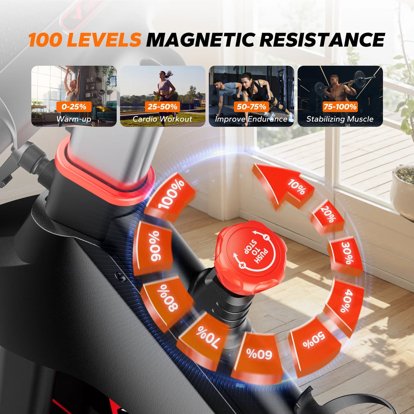 MERACH S38 Magnetic Indoor Cycling Bike With App Connectivity