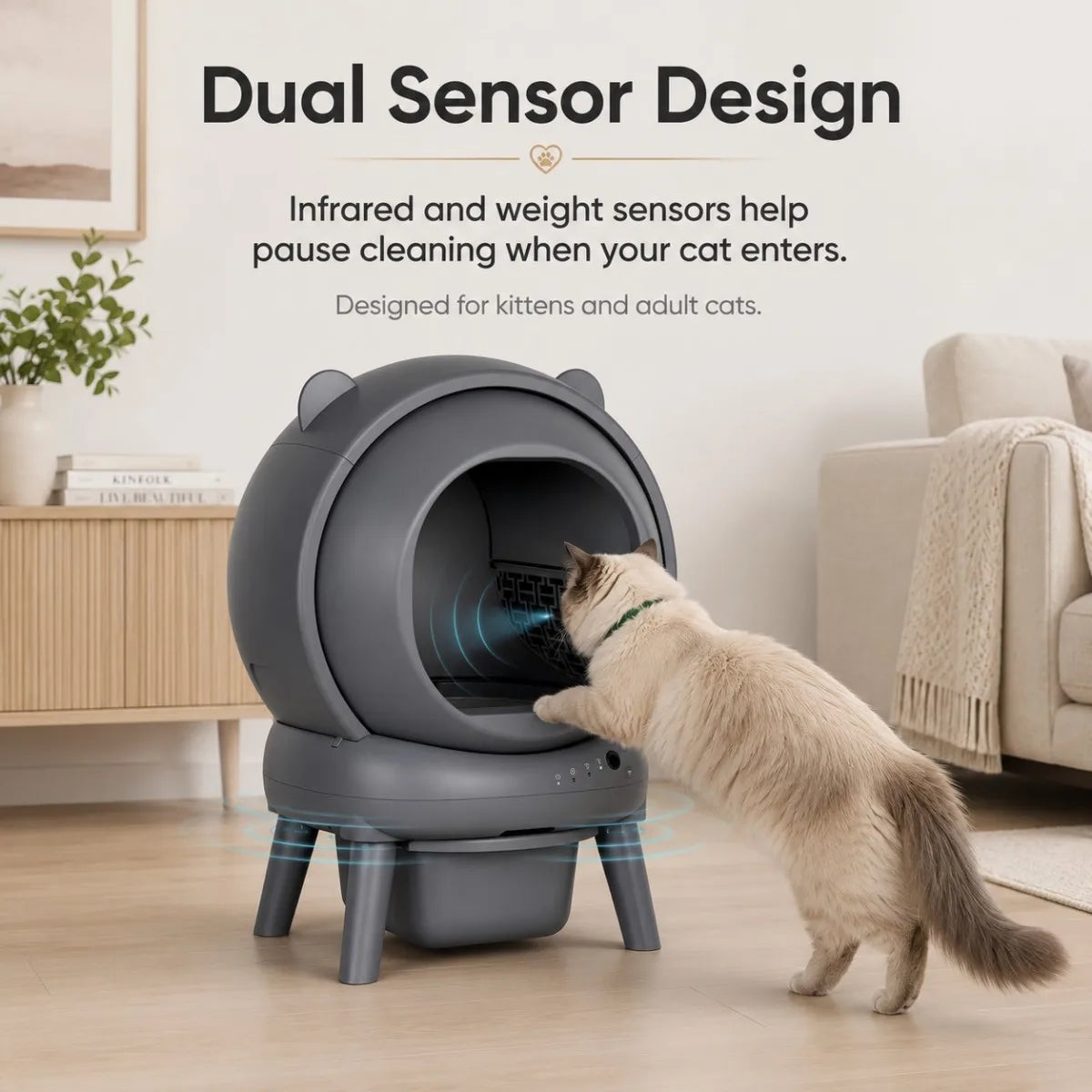Cumrige Automatic Self Cleaning Litter Box With App Control