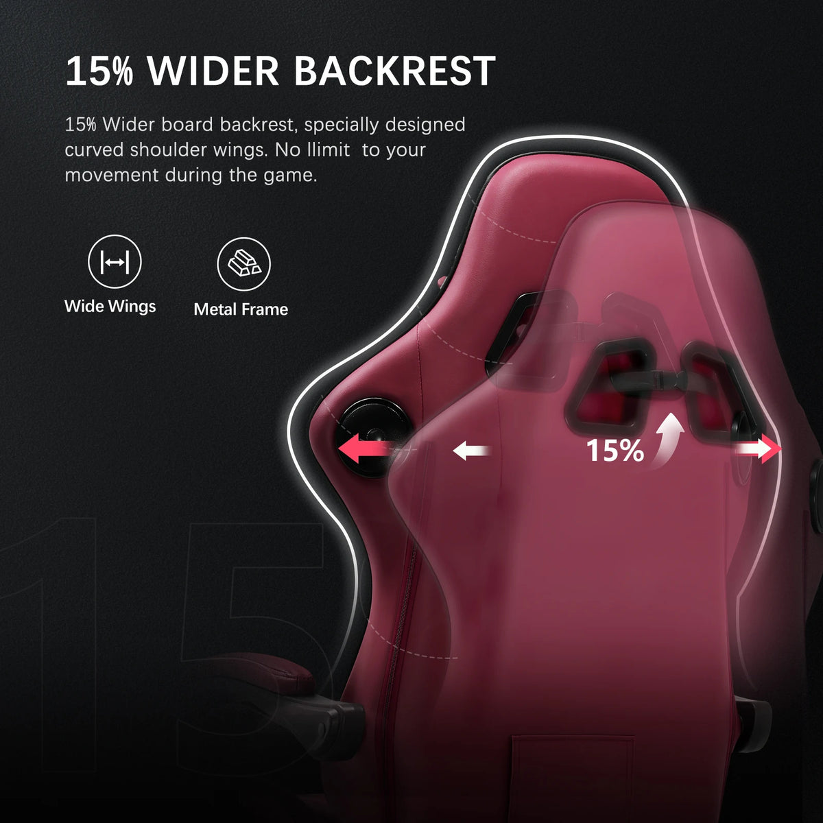 GTPLAYER Ergonomic Gaming Chair With Adjustable Footrest And Speakers