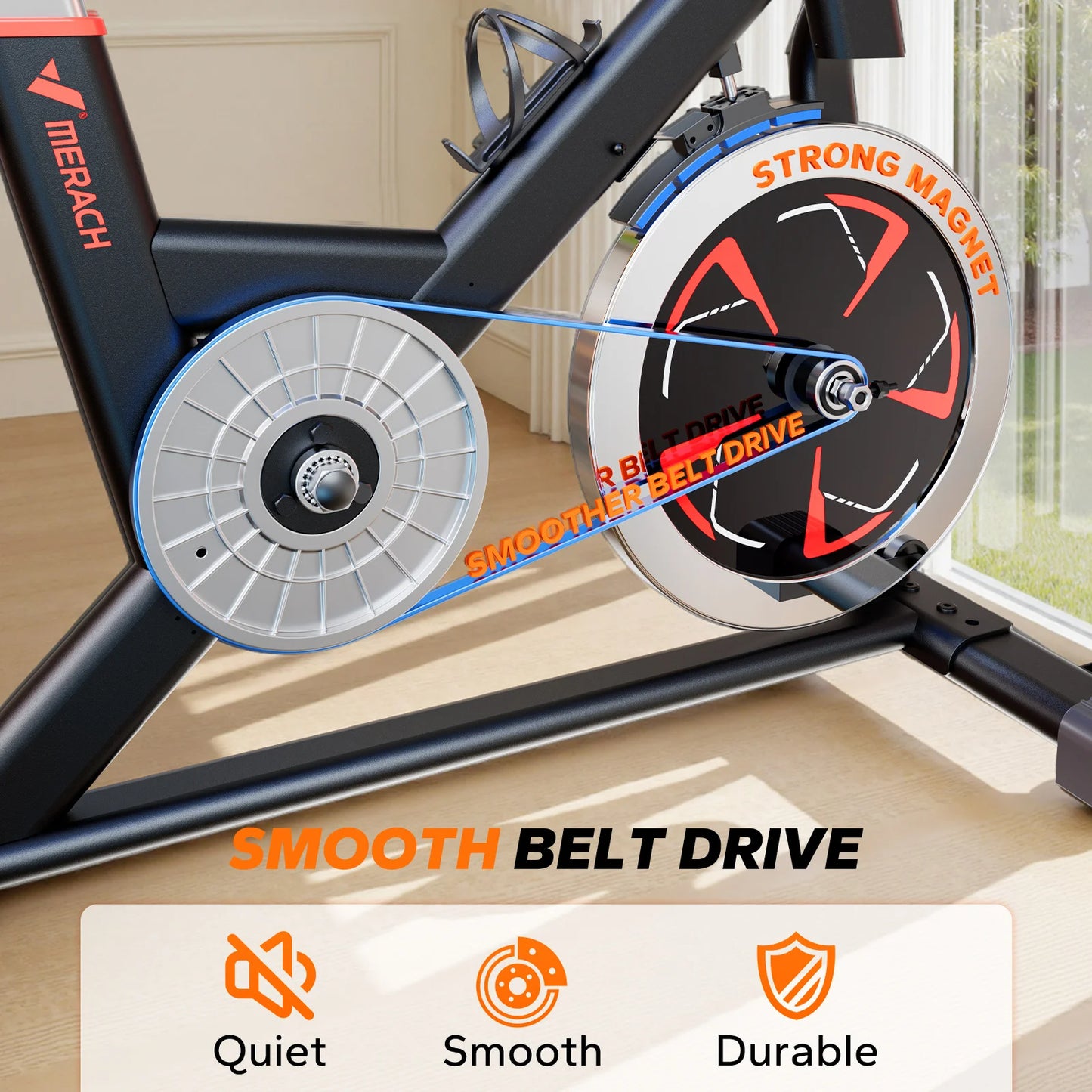 MERACH S38 Magnetic Indoor Cycling Bike With App Connectivity