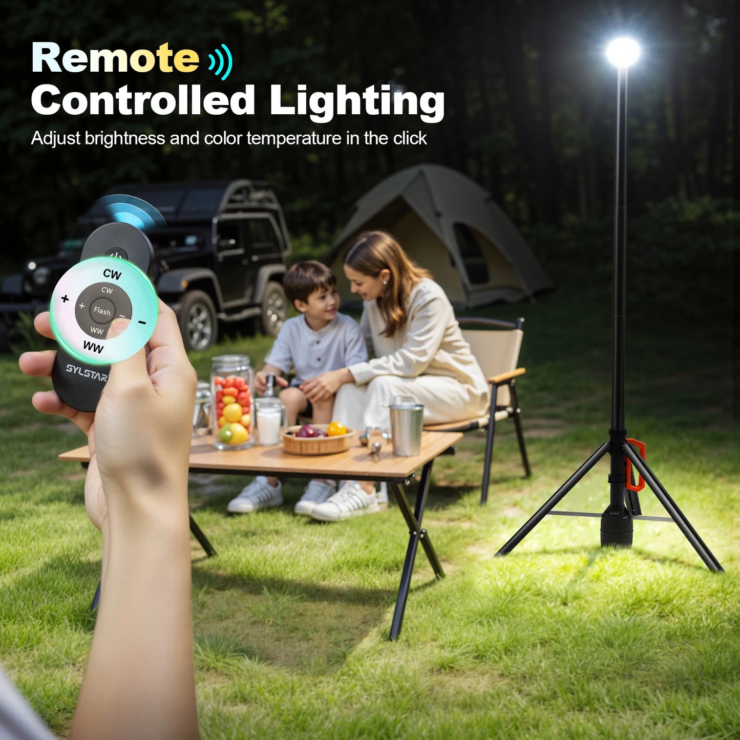 360 Degree Rechargeable Work Light With Remote Control 3000LM
