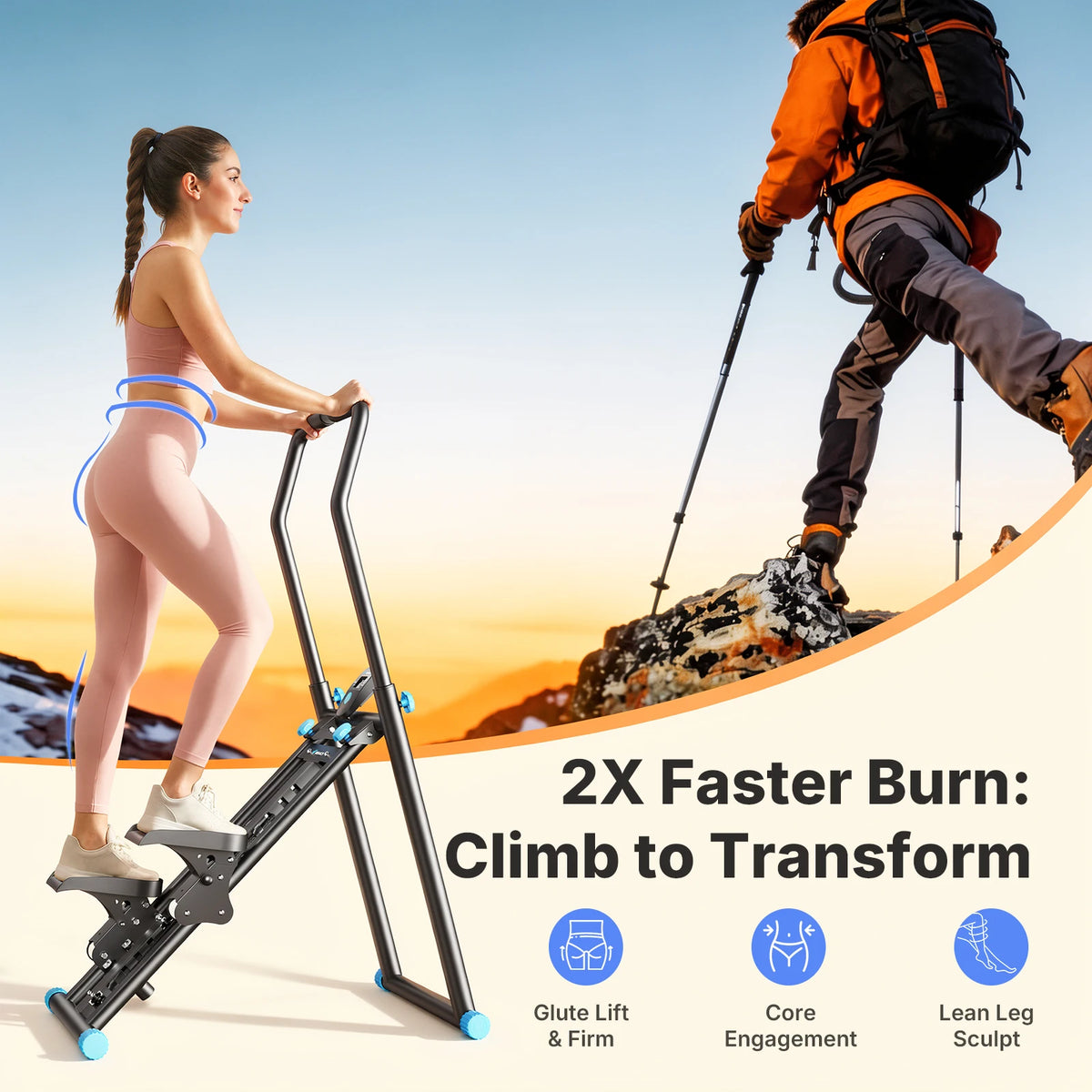 MERACH Foldable Stair Stepper for Full Body Home Workout