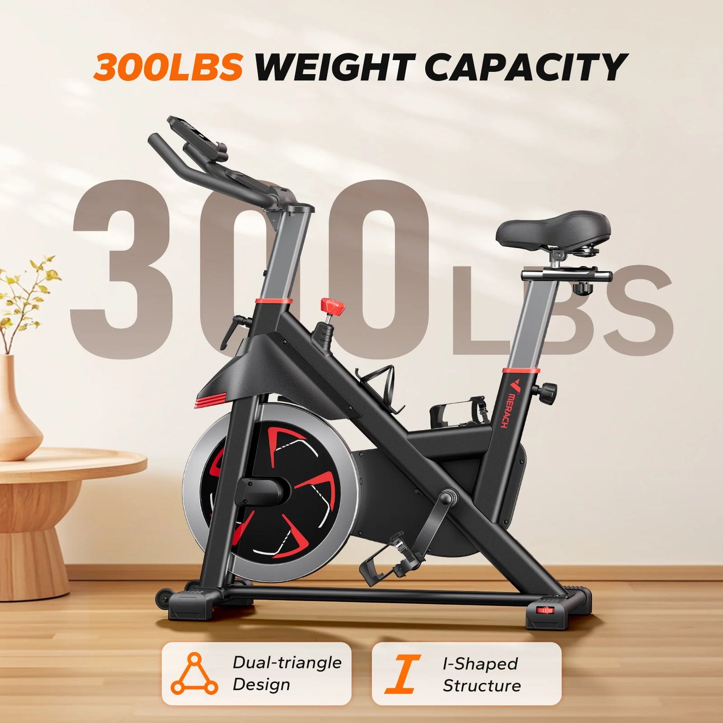 MERACH S38 Magnetic Indoor Cycling Bike With App Connectivity