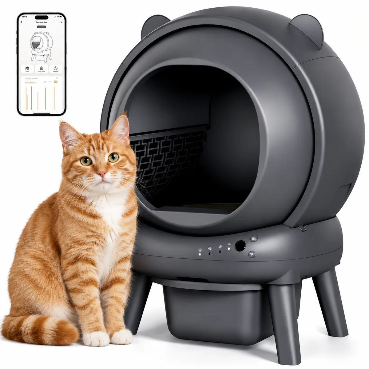 Cumrige Automatic Self Cleaning Litter Box With App Control
