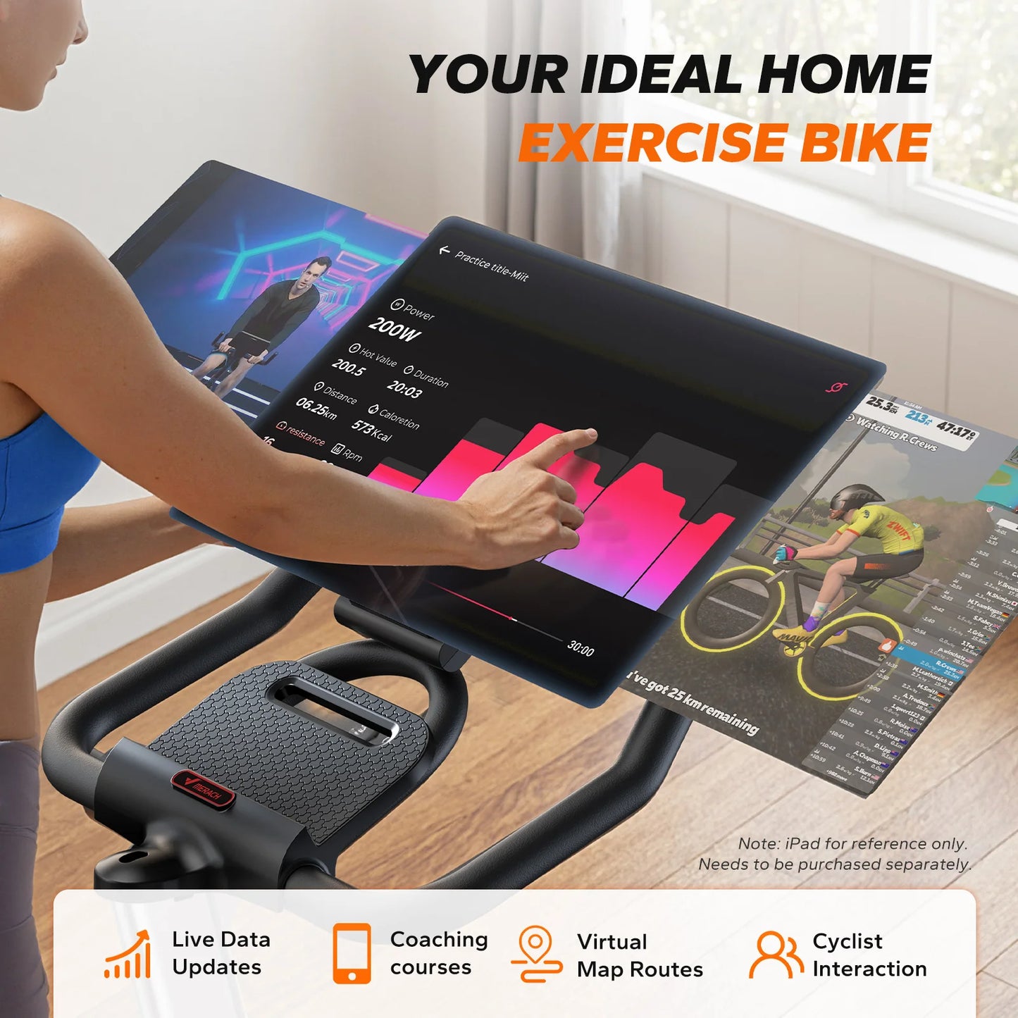 MERACH S38 Magnetic Indoor Cycling Bike With App Connectivity
