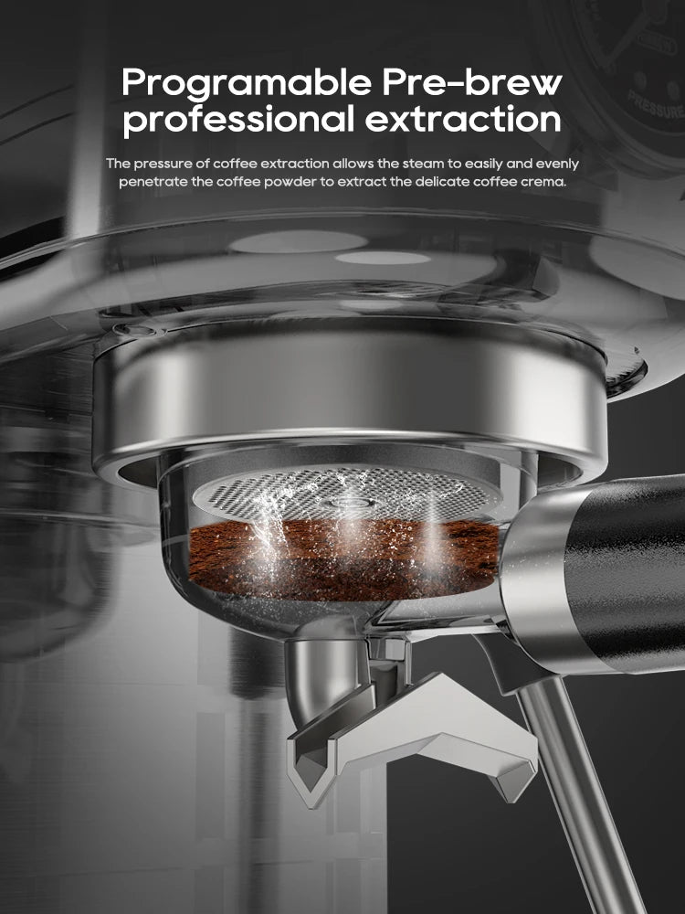 HiBREW 20Bar Semi Automatic Espresso Machine With Adjustable Temperature H10B