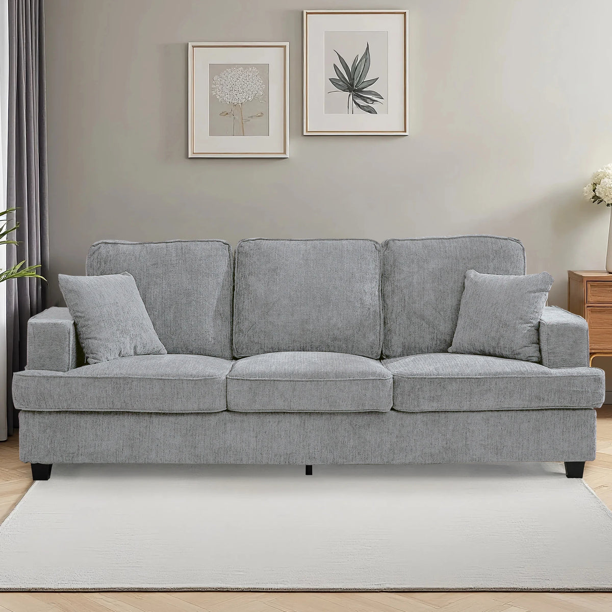 Modern Chenille Cloud Couch Sofa For Living Room Decor