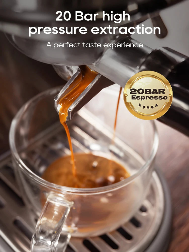 HiBREW 20Bar Semi Automatic Espresso Machine With Adjustable Temperature H10B