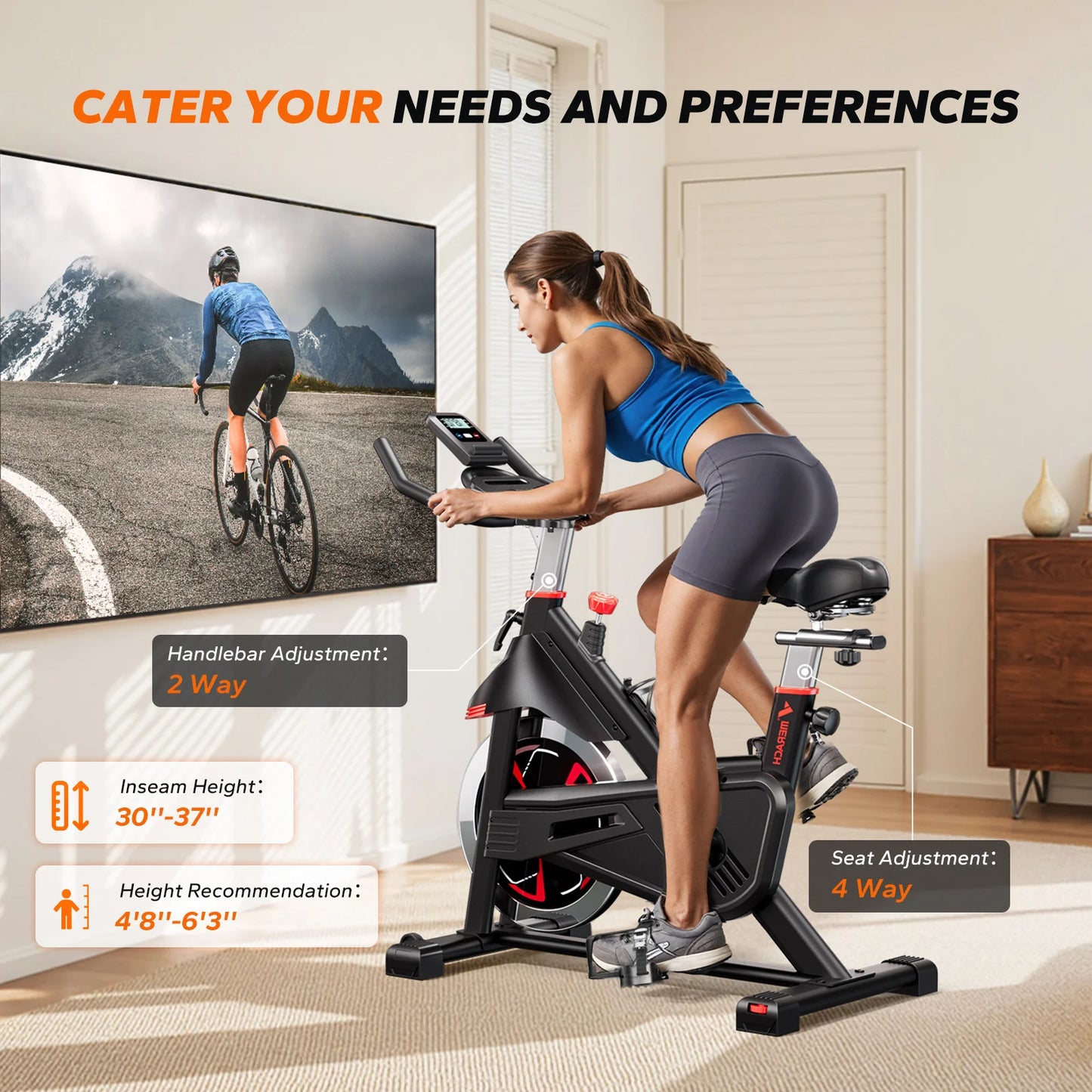 MERACH S38 Magnetic Indoor Cycling Bike With App Connectivity