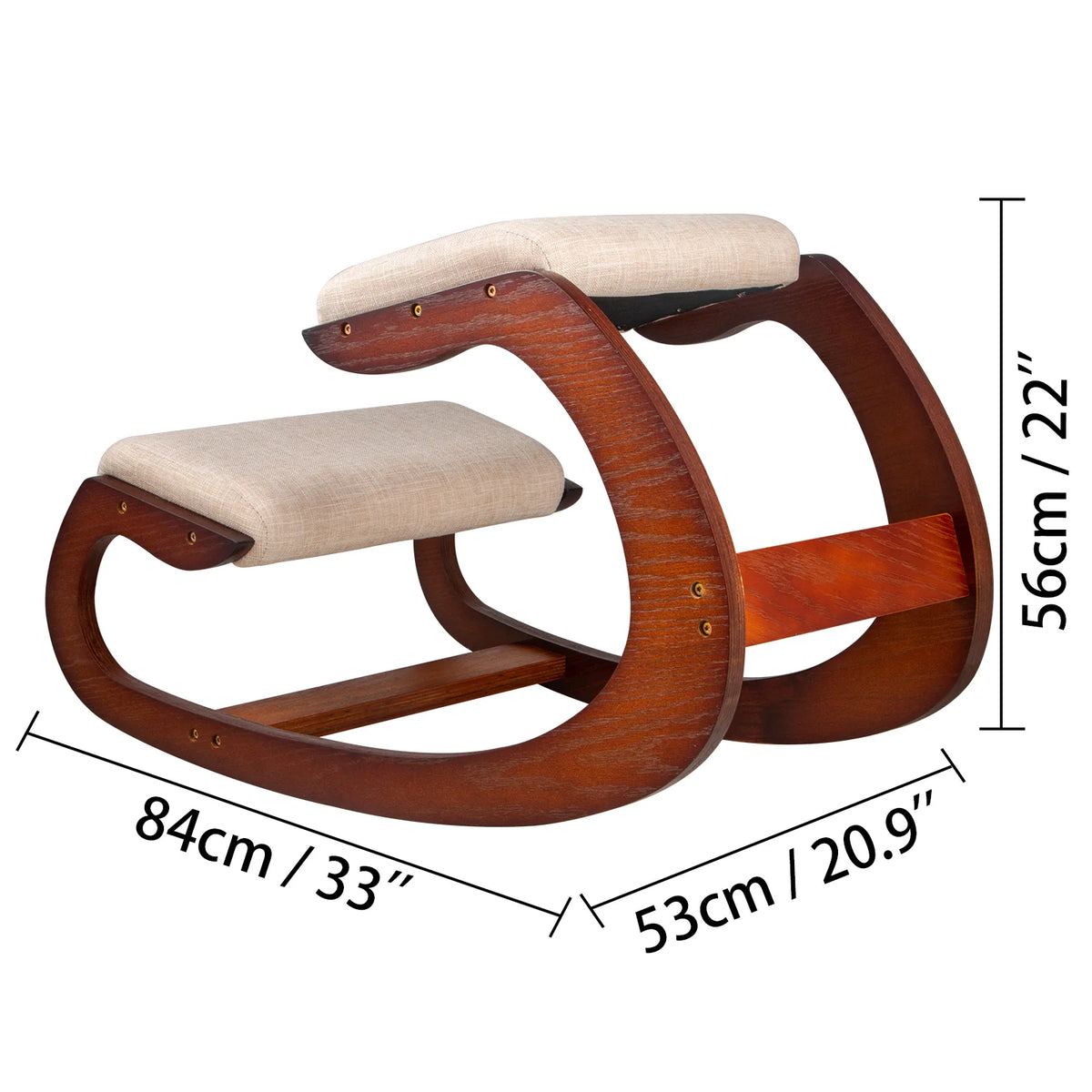 SucceBuy Ergonomic Kneeling Chair With Thick Cushion For Office Use