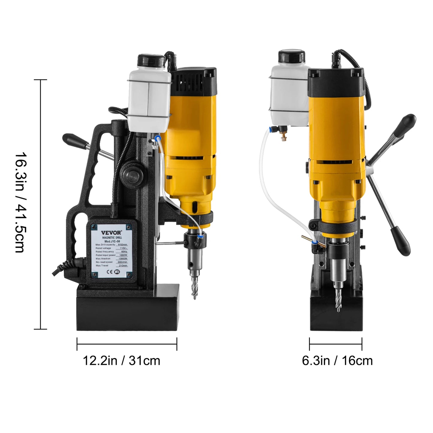 SucceBuy Magnetic Drill Press 750W Stepless Speed Electric Bench