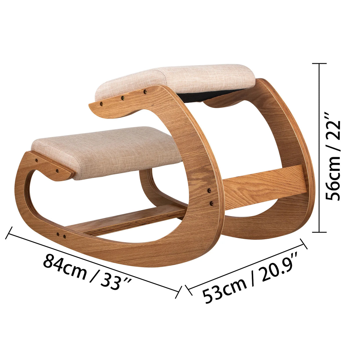SucceBuy Ergonomic Kneeling Chair With Thick Cushion For Office Use