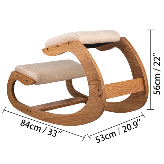 SucceBuy Ergonomic Kneeling Chair With Thick Cushion For Office Use