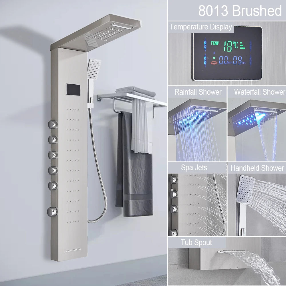MYQualife LED Shower Panel Spa Column System With Jet Massage