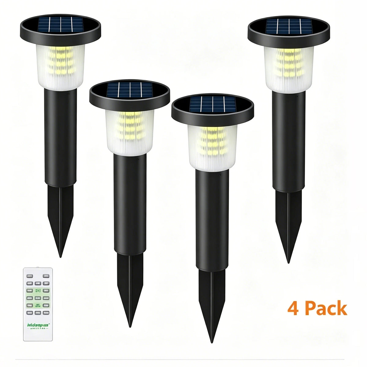 Intelamp 2 Pack Solar Pathway Lights Outdoor Waterproof Garden
