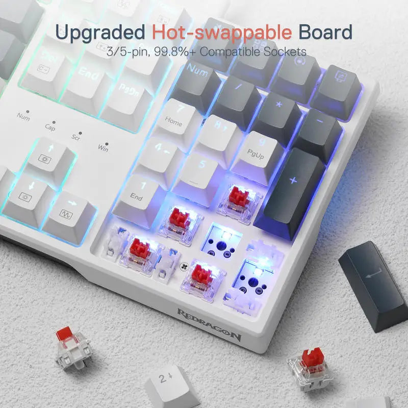 Redragon RGB Wired Mechanical Gaming Keyboard With Four Extra Hotkeys