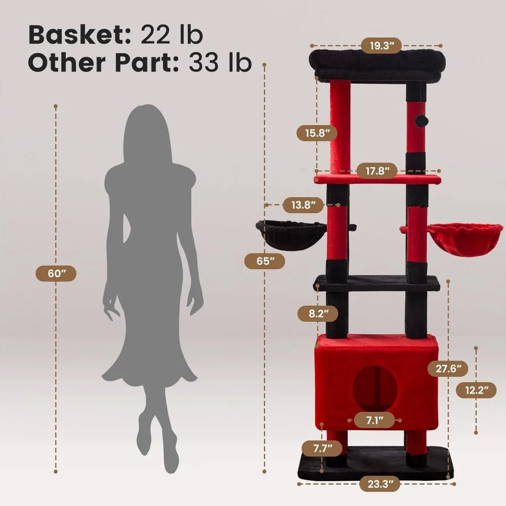 NBVCX Extra Large Multi Level Cat Tree Tower