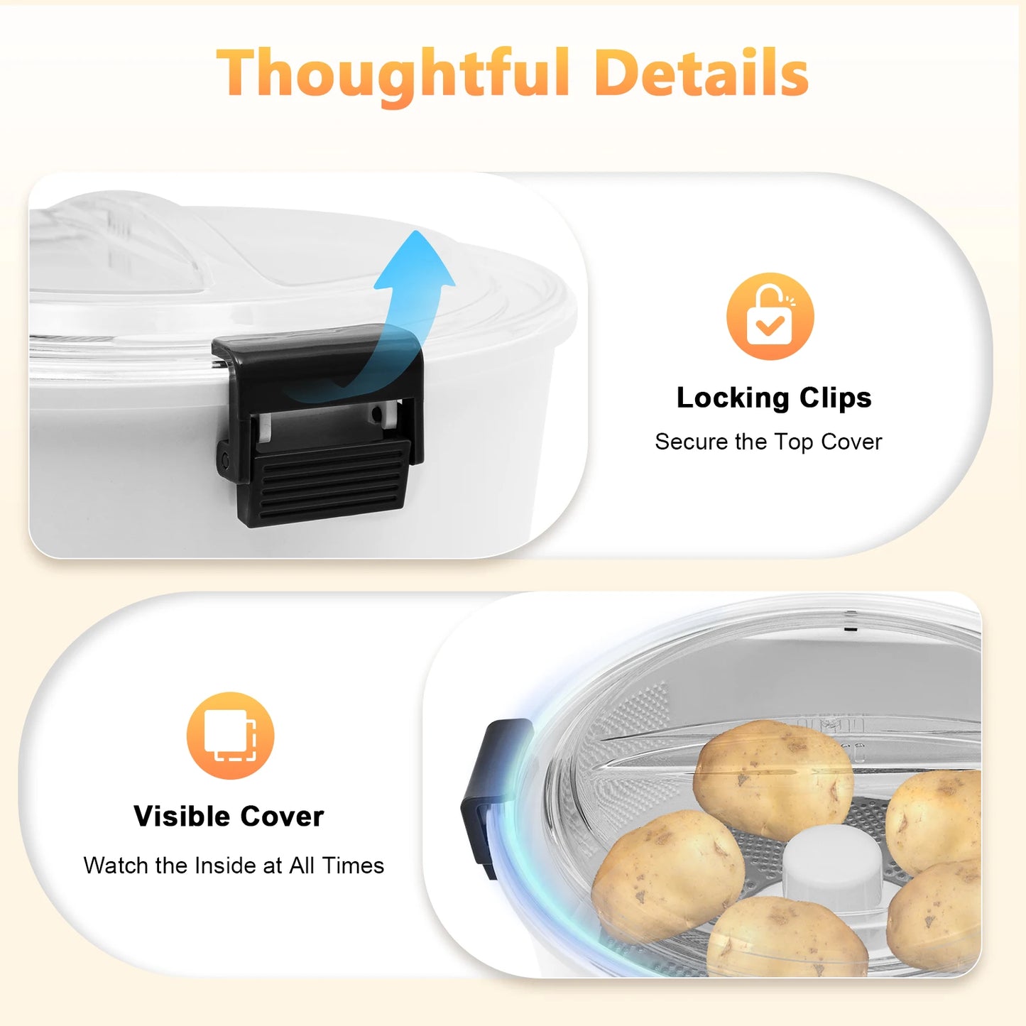 Cylindrical Electric Potato Peeler 110V 85W Copper Motor For Catering