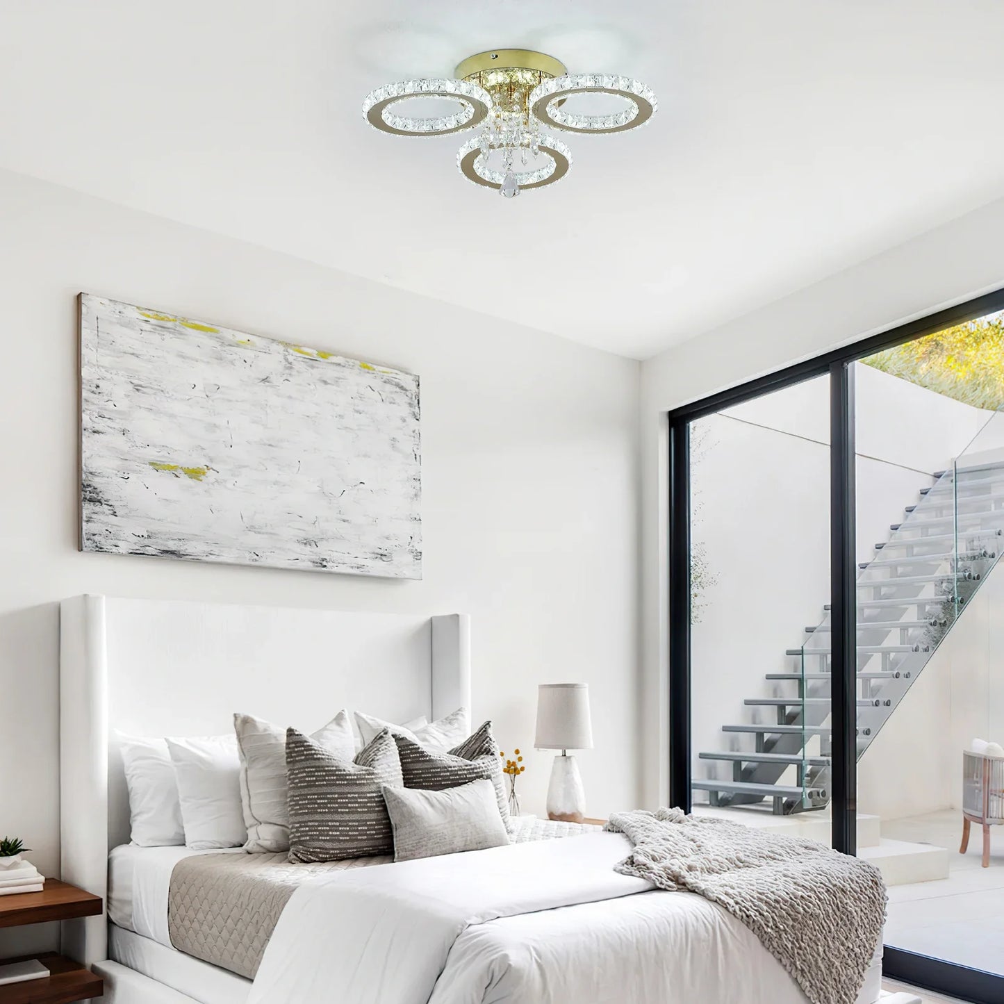 VETRULUS Crystal LED Ceiling Chandelier For Living Room Dining