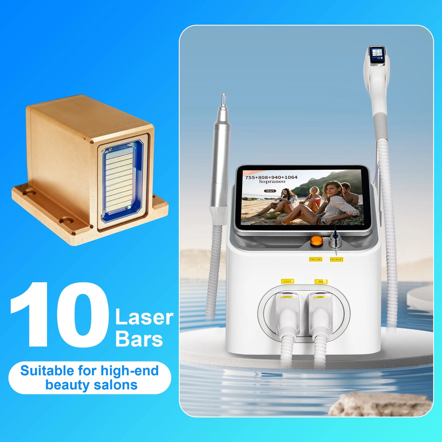 Myoslim 2in1 Diode Laser Hair And Tattoo Removal Machine 808nm
