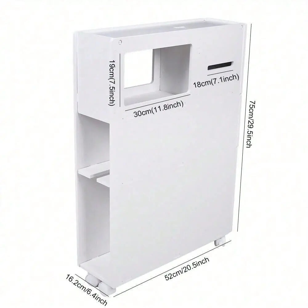 Free Standing Bathroom Floor Cabinet With Shelves And Storage