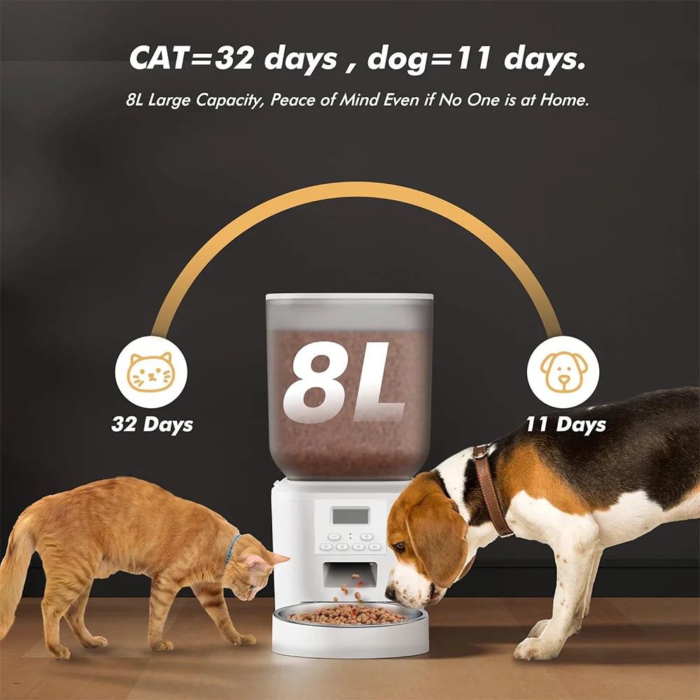 Nityers 8L Automatic Cat Feeder With Timed Dispenser