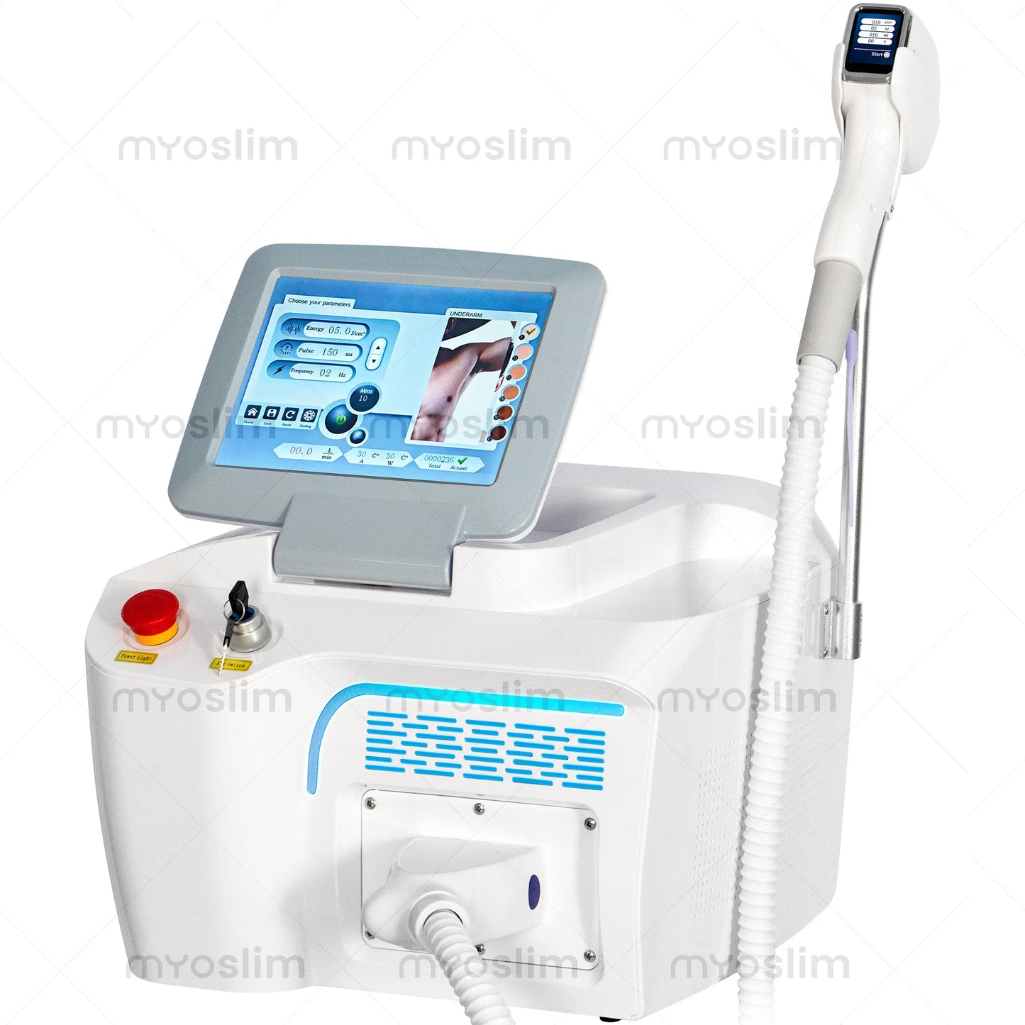 Myoslim FAC 4 Wavelength Hair Removal Device Ice Cooling