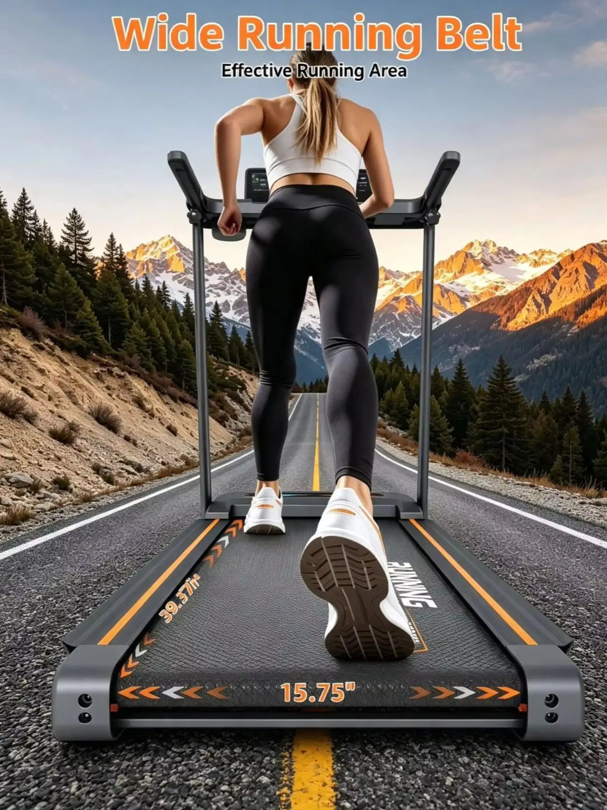 Motorized Treadmill Featuring Auto Incline And Heart Rate Monitor Indoor
