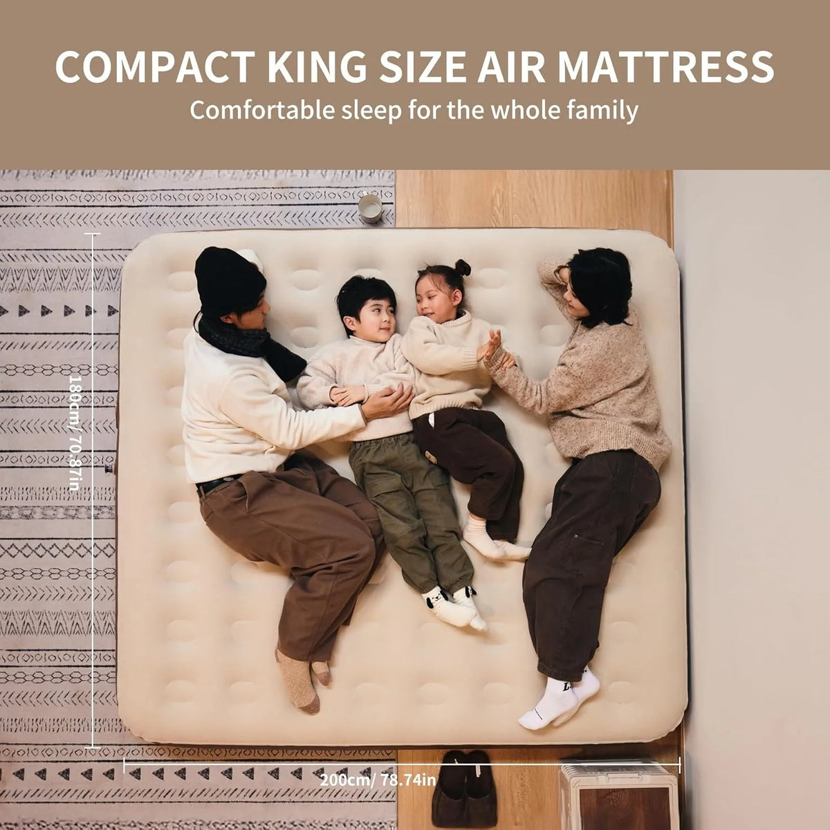Naturehike Three Person Camping Air Mattress With Built In Pump