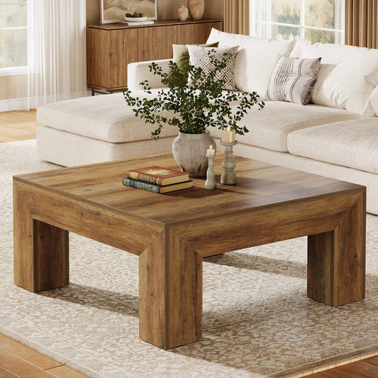 Tribesigns Farmhouse MDF Coffee Table For Living Room With Legs