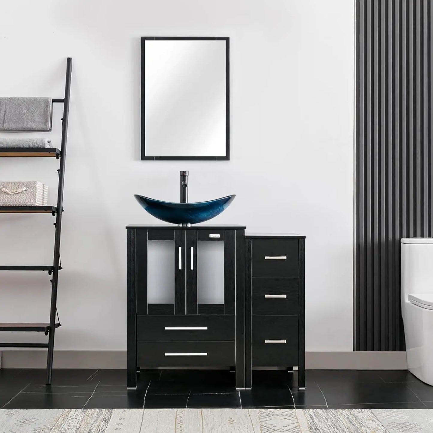 Xiaolang 36 Inch Modern Freestanding Bathroom Vanity Vessel Sink