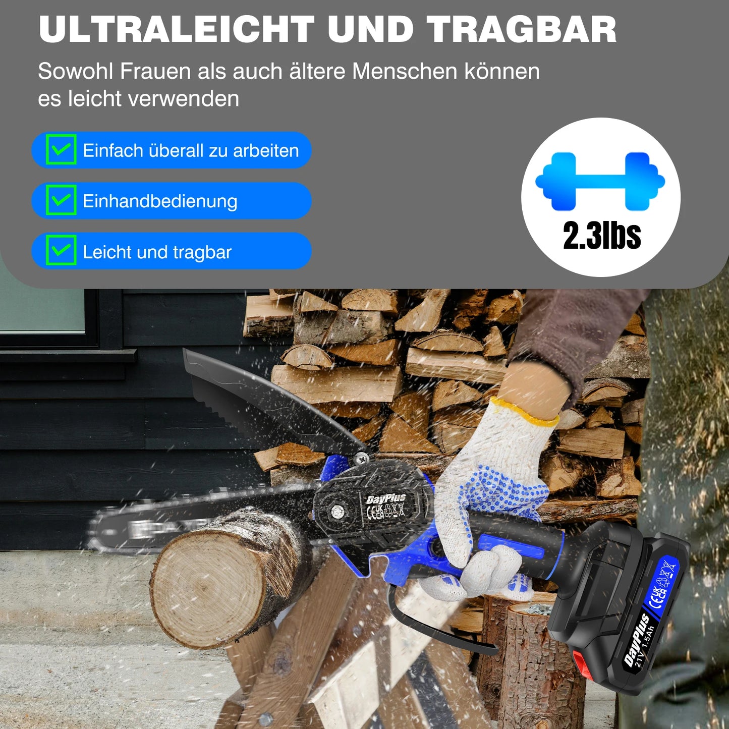 Mini Cordless Chainsaw Portable Electric For Trees Yard And Garden