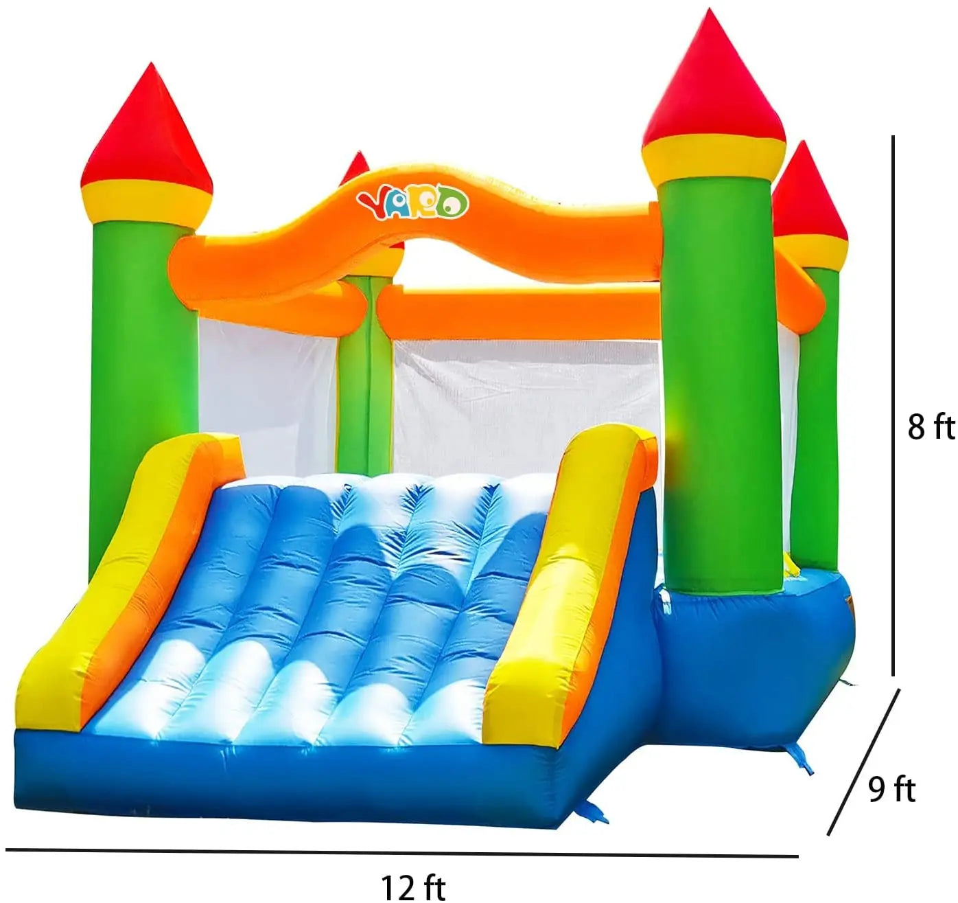 Yard Inflatable Bounce House With Slide For Kids Outdoors