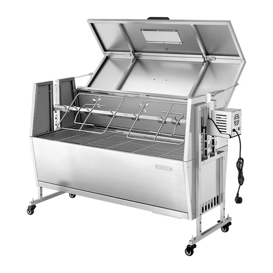 SucceBuy Stainless Steel Rotisserie Grill Kit For Outdoor BBQ