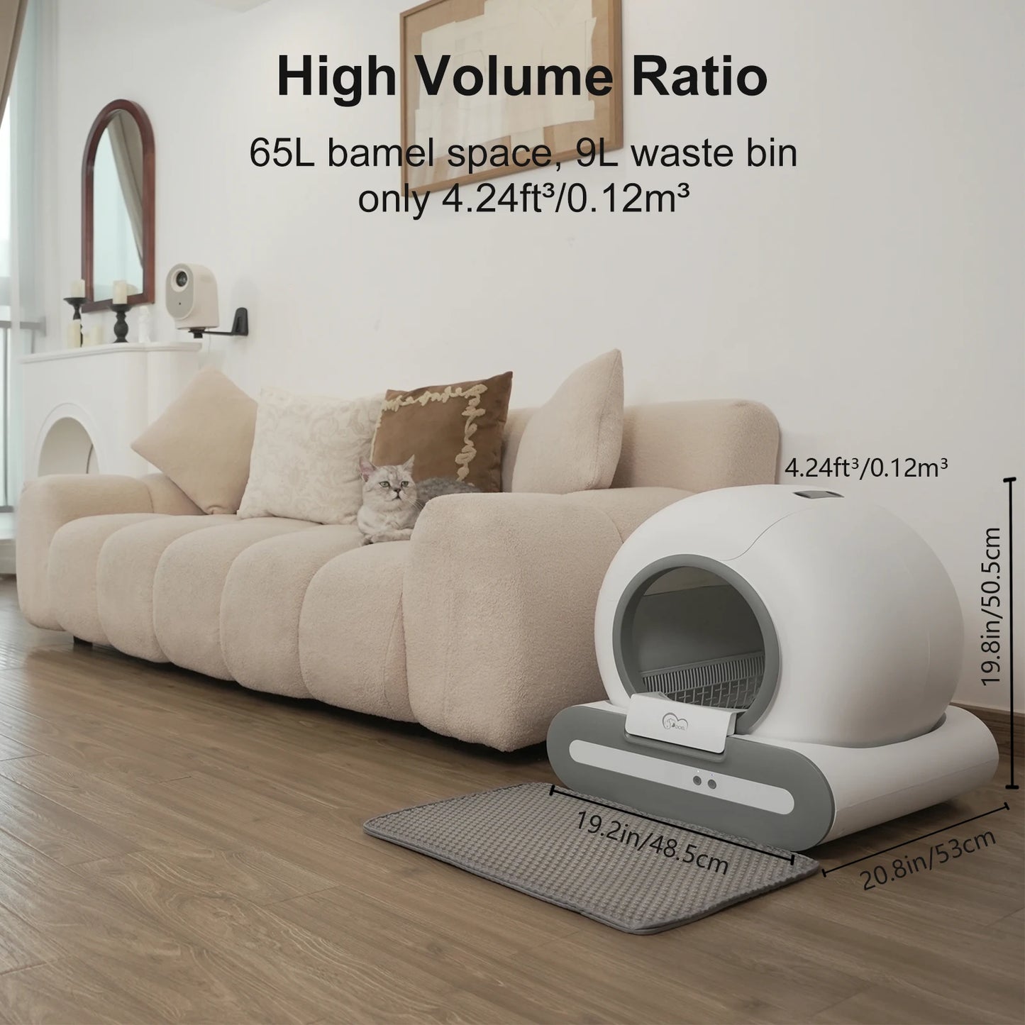 DOEL Self Cleaning Cat Litter Box With 2.4G App Control